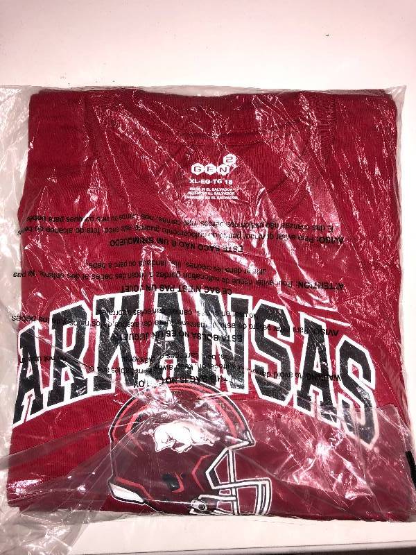NEW Packaged 2 Youth XL Arkansas Razorbacks Shirts