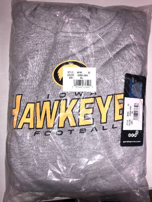 NEW Packaged Youth XL Iowa Hawkeyes Sweatshirt and Shirt