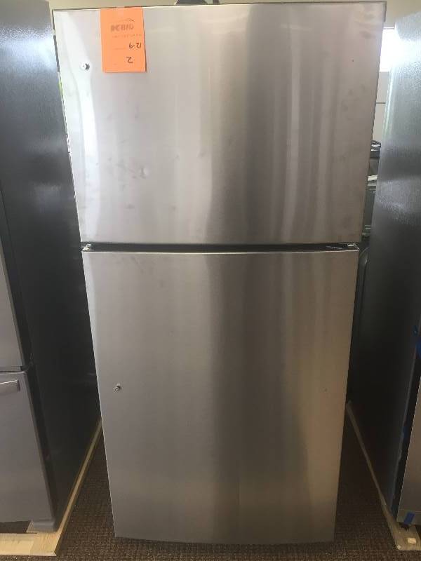 NEW-- Whirlpool 19.2 cu. ft. Top Freezer Refrigerator in Monochromatic Stainless Steel- WITH MANUFACTURERS WARRANTY- MODEL# WRT519SZDM
