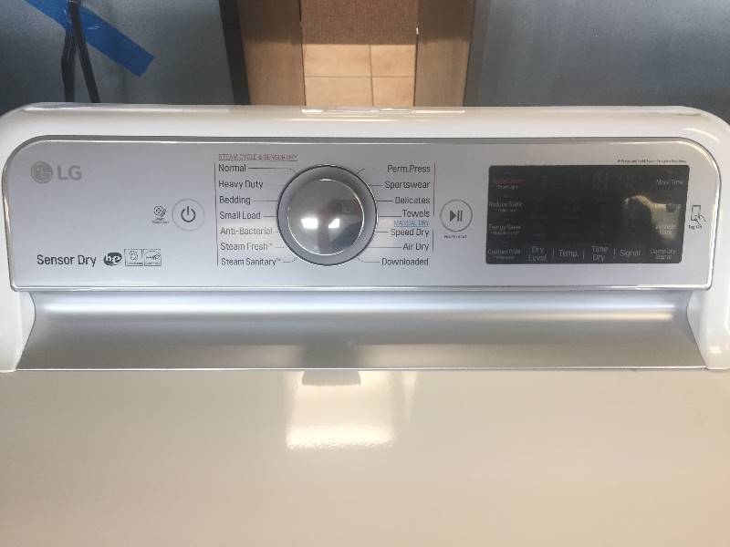 NEW SCRATCH & DENT-- LG 7.3 cu. ft. Electric Dryer with Turbo Steam in White-- MODEL# DLEX7600WE
