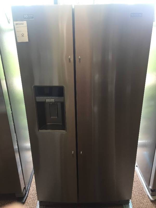 NEW- 26 cu. ft. MAYTAG Side by Side Refrigerator in Fingerprint Resistant Stainless Steel- WITH MANUFACTURERS WARRANTY MODEL#MSS26C6MFZ