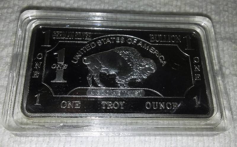 lot 137 image: NDSU Bison football one troy ounce silver bar