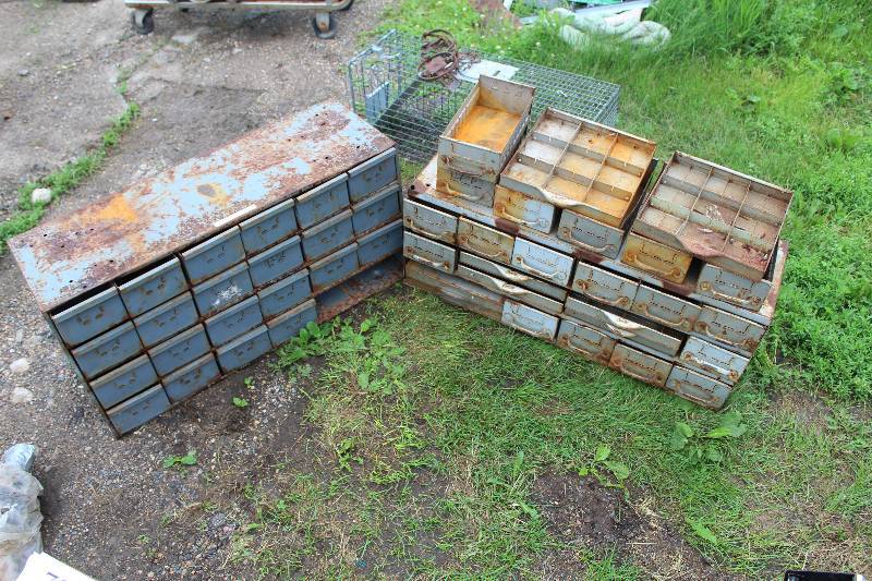 lot 464 image: Lot of (2) Metal Parts Organizers