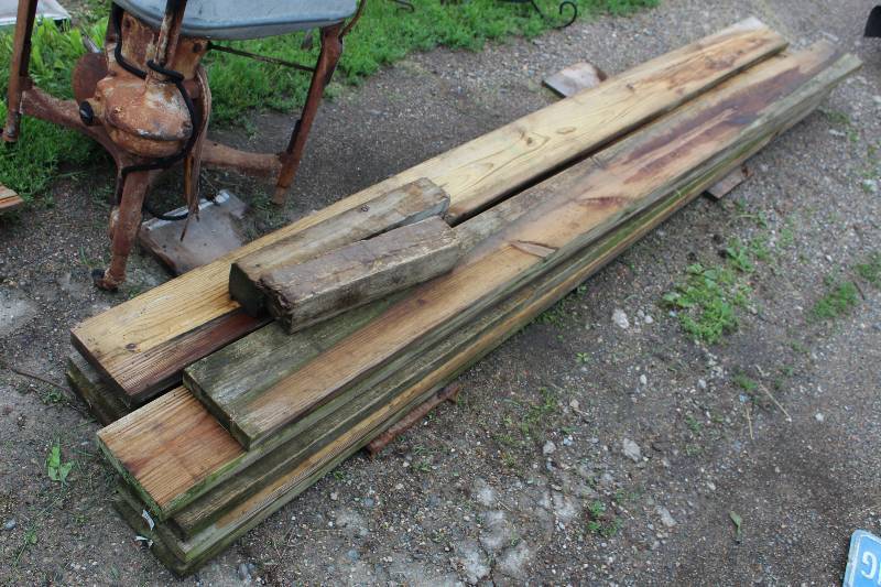 lot 470 image: Lot of (8) 2x8 Green Treated Lumber