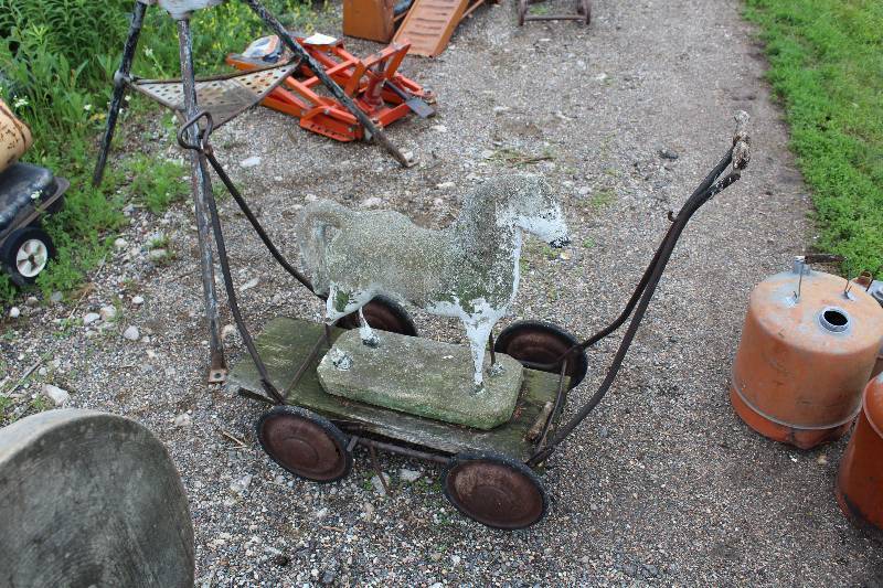 lot 490 image: Vintage 4 wheel Cart