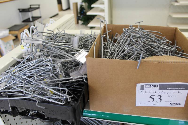 lot 53 image: Pegboard Display Mount Hooks