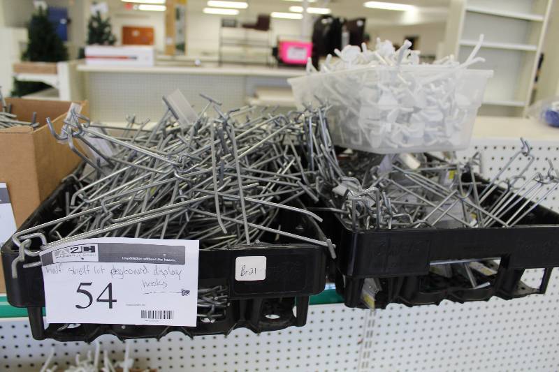 lot 54 image: Pegboard Display Mount Hooks