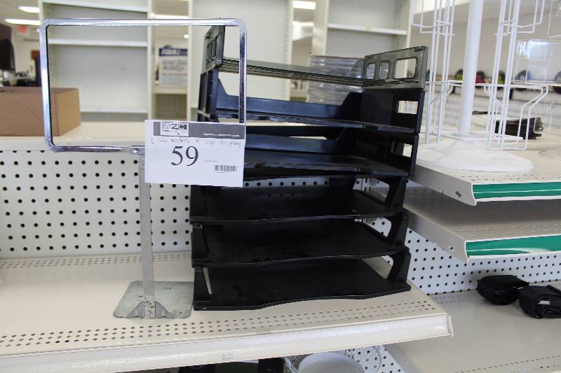 lot 59 image: File In-Box Sorters, Metal Sign Display