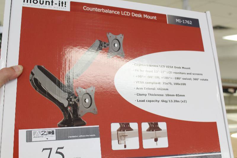 lot 75 image: Mount-It Counterbalance LCD Desk Mount