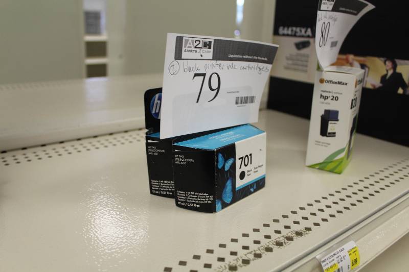 lot 79 image: Lot of (2) HP FAX 701 Black Printer Ink Cartridges