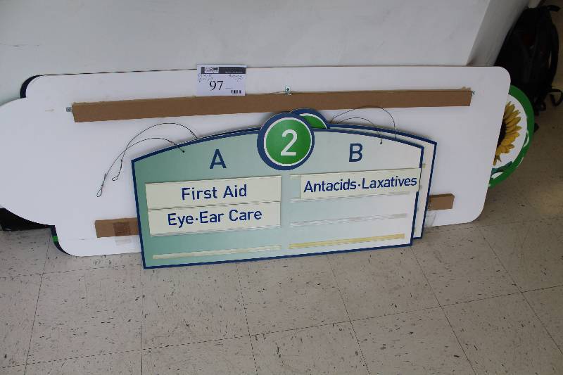 lot 97 image: Lot of (4) Pharmacy Signs