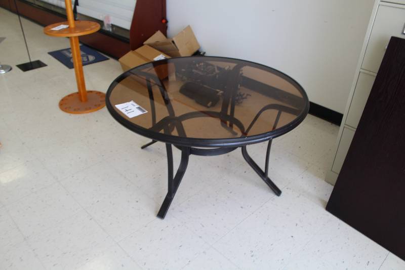 lot 141 image: Glass-Top Table
