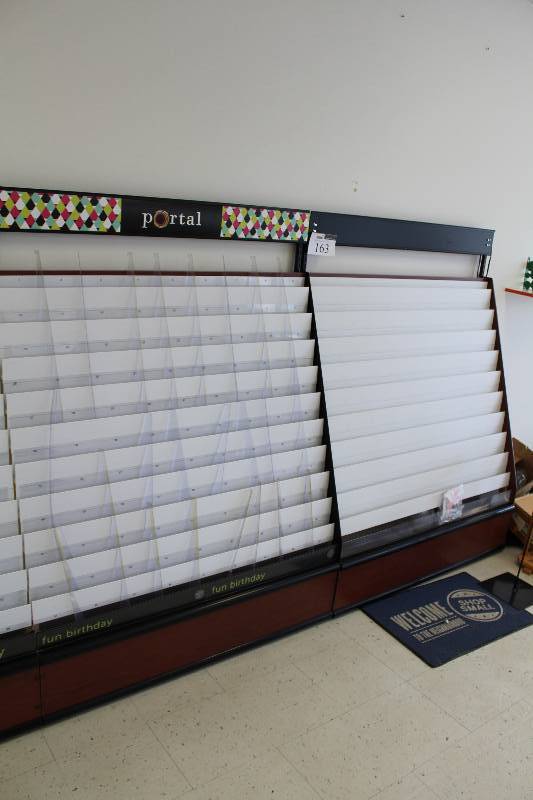 lot 163 image: Lot of (2) Commercial Greeting Card Display Racks