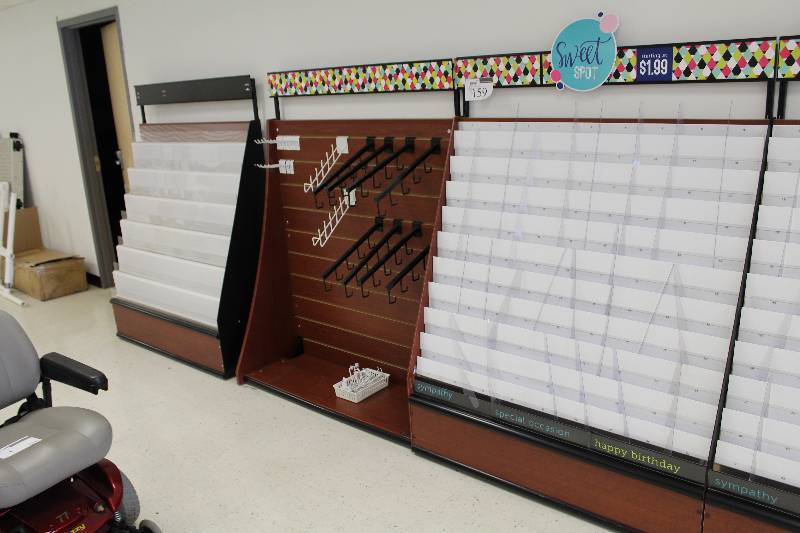 lot 159 image: Lot of (3) Commercial Greeting Card Display Racks