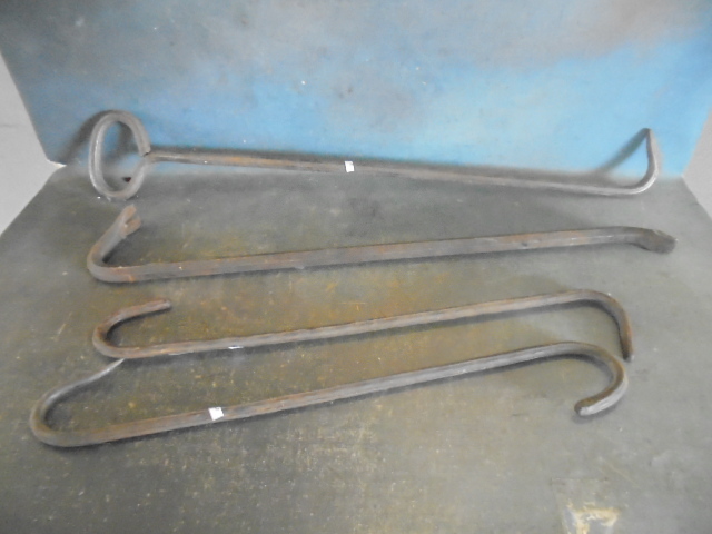 lot 67 image: Steel Pry Bar and Hooks