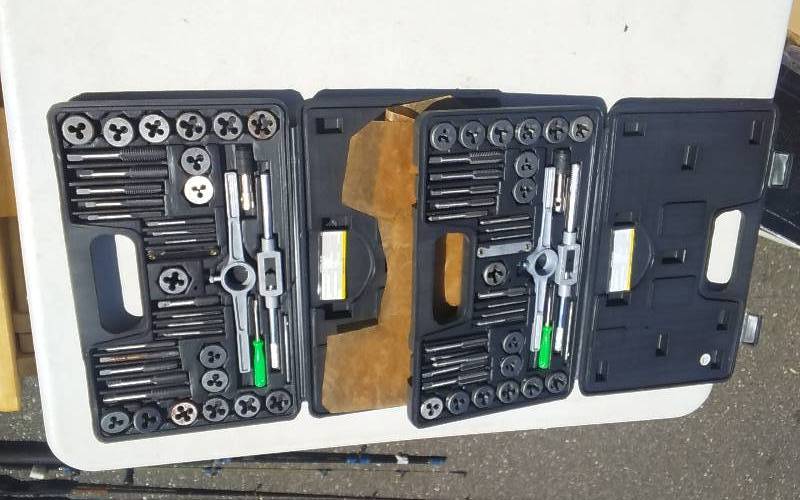 lot 37 image: Pittsburgh 40 Piece Metric Tap & Die Set & 40 Piece SAE Set