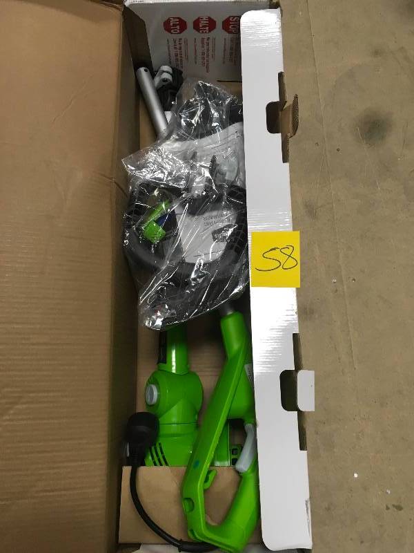 lot 58 image: GREEWORKS 15 in. 5.5 Amp Electric String TrimmerEdger in working conditions