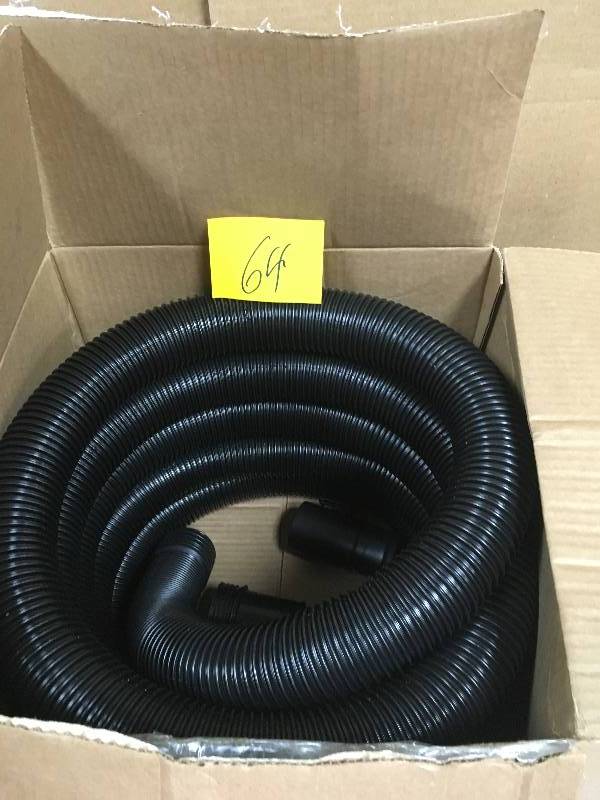 lot 64 image: Ridgid 2-12 in. x 20 ft. Tug-A-Long Vacuum Hose for RIDGID Wet Dry Vacs never used