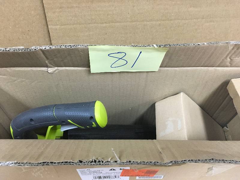lot 81 image: RYOBI 155 MPH 300 CFM 40-Volt Lithium-Ion Cordless Jet Fan Leaf Blower - Battery and Charger Not Included  in working conditions