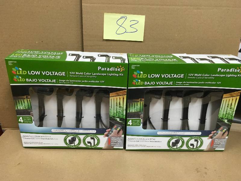 lot 83 image: Lot of  2  PARADISE Multi Color LED Nano Spot Light (4-Pack)  New
