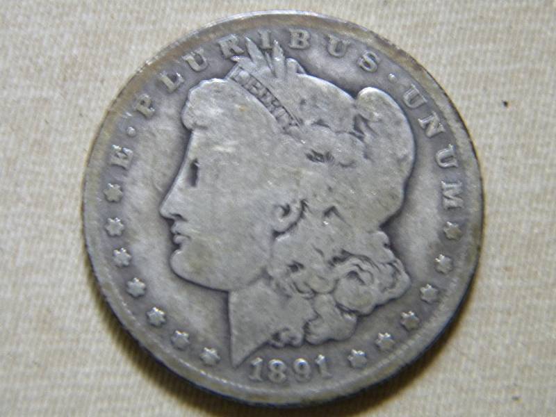 1891 O Morgan Silver Dollar