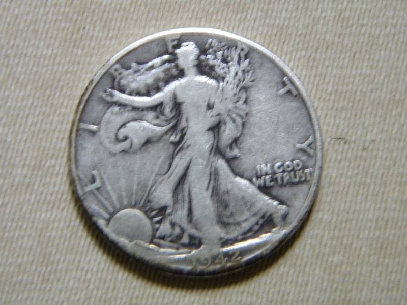 1942 Walking Liberty Silver Half Dollar