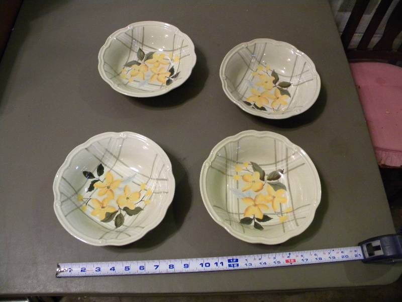 4 Hand Painted Tracy Porter Bowls