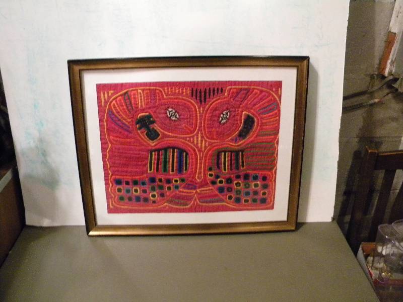 Panamanian Kuna Indians Hand Stitched Mola Art Piece