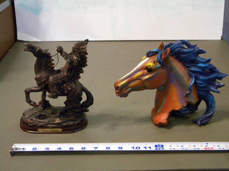Resin Indian Chief & Horse Head
