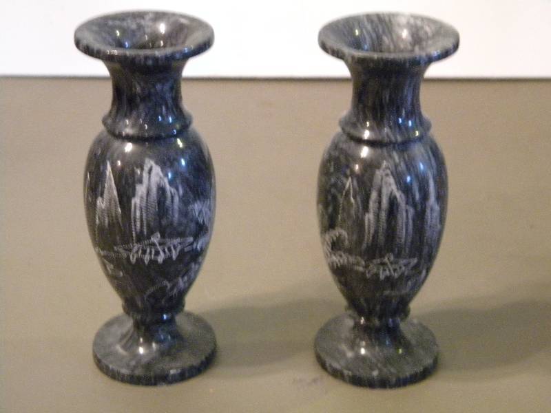 Etched Granite Vases