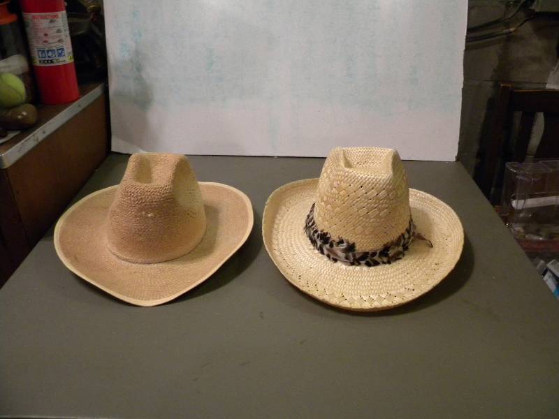 2 Straw Cowboy Hats