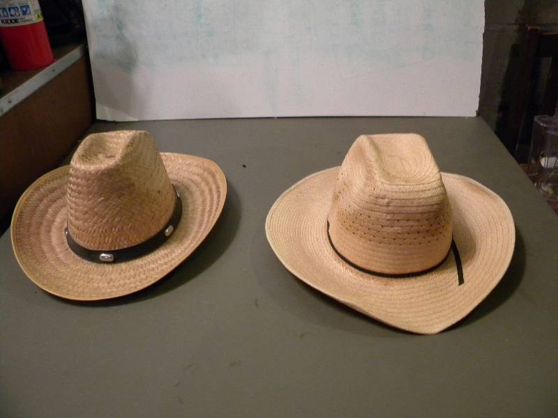2 Straw Cowboy Hats