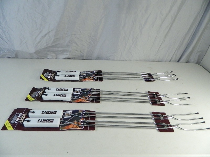 lot 21 image: 6 New Hersheys Smore Cooking Forks