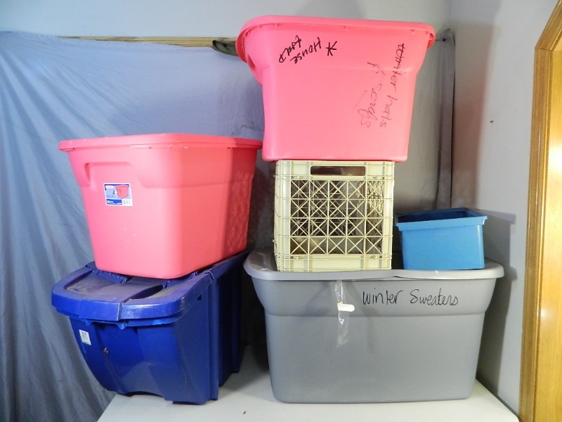 lot 103 image: Assorted Totes and Storage
