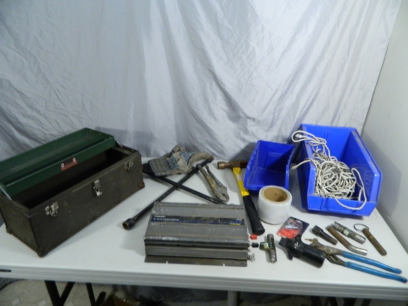 lot 111 image: Kennedy Box, Tools, Inverter, Etc