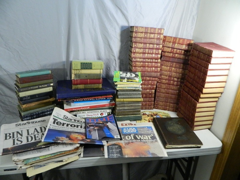 lot 129 image: Hardcover Books, 911 Newspapers, and More