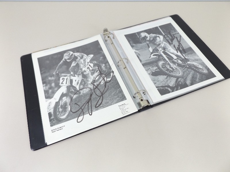 lot 46 image: VERY COOL Collection of 1980s Pro Motocross Star Autographs