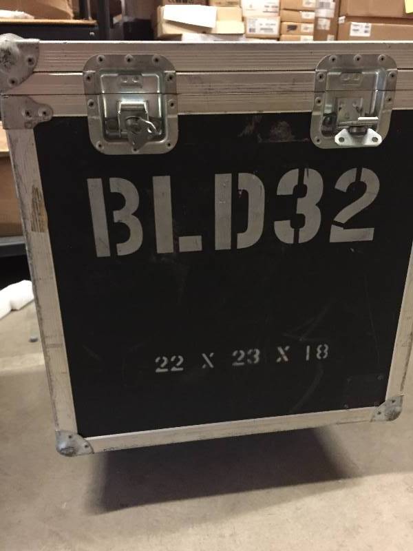 lot 69 image: Rolling Hard-Sided, Foam-Lined, Heavy-Duty Shipping Case with Casters & Barco Video Wall Tiles