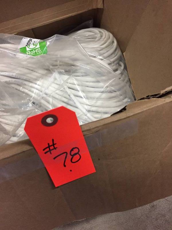 lot 78 image: Huge Lot (2 Large Boxes) of Miscellaneous Barco Video Wall Cables & Wiring