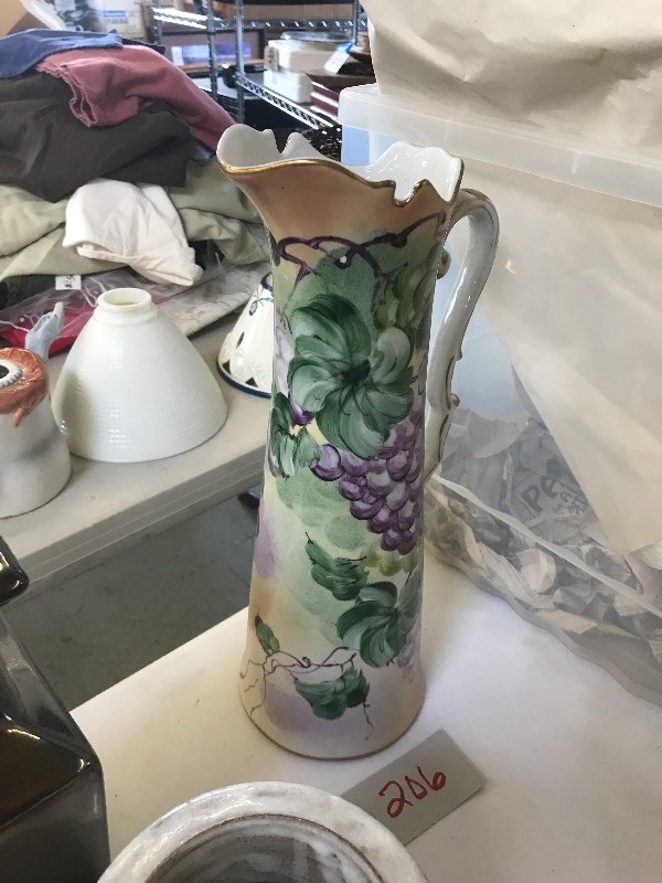 HAND PAINTED CERAMIC PITCHER