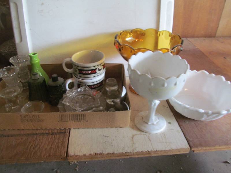 lot 37 image: Fruit Bowl, Plant Bowl, Candles, Sconces, Holders, Ash Trays