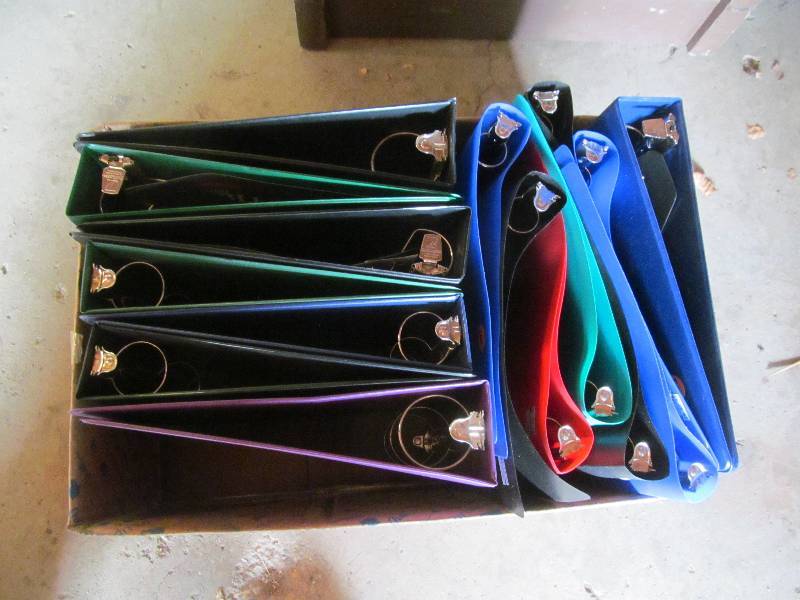 lot 50 image: Box full of 3 Ring Binders