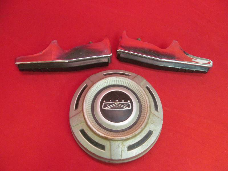 lot 152 image: 1970s Ford Truck bumper guards and hubcap