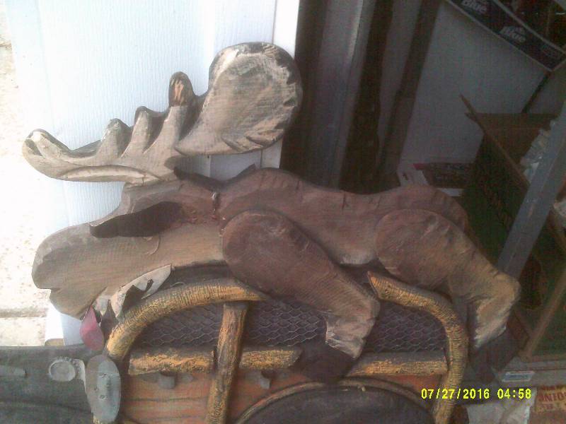 VINTAGE MOOSE CROSSING SIGN