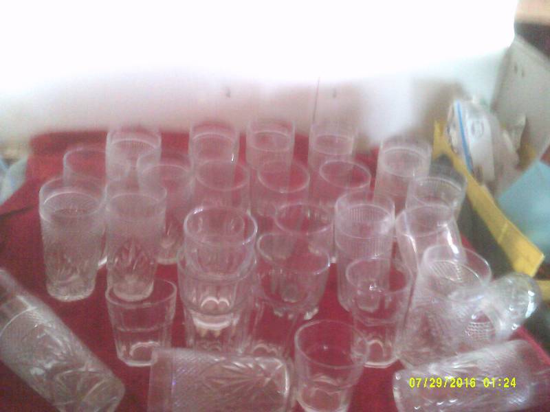 30 CLEAR GLASS WATER GLASSES