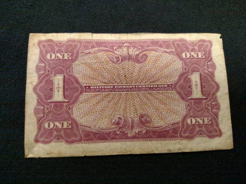 One Dollar U.S. Military Payment Ce...