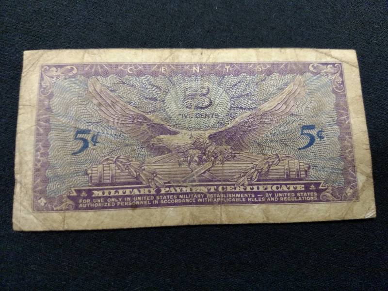 Five Cents U.S. Military Payment Ce...