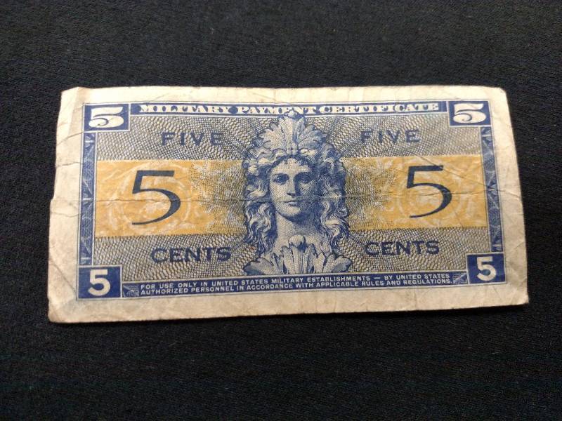 Five Cents U.S. Military Payment Ce...
