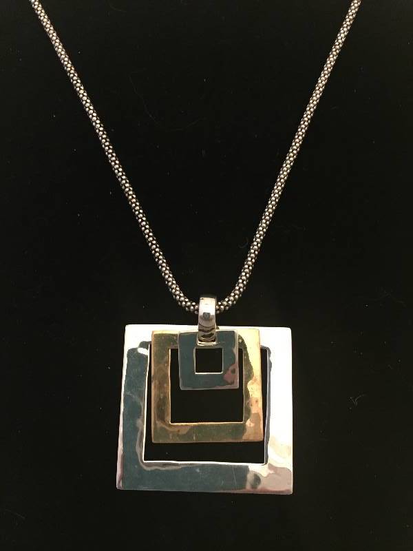 lot 9 image: Designer Sterling Silver Necklace & Pendant - Robert Lee Morris
