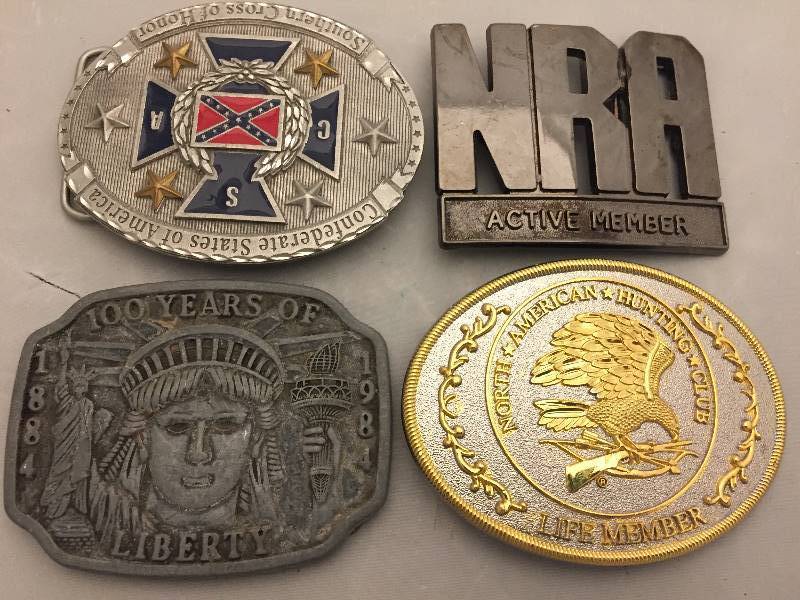 lot 18 image: Belt Buckles - NRA Liberty Confederate